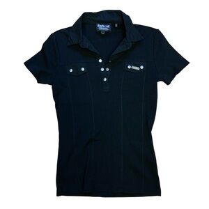 Barbour international tourer CL black polo size 8